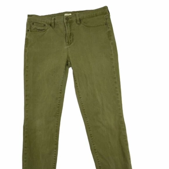 J. crew Women’s Distressed stretch Green jeans